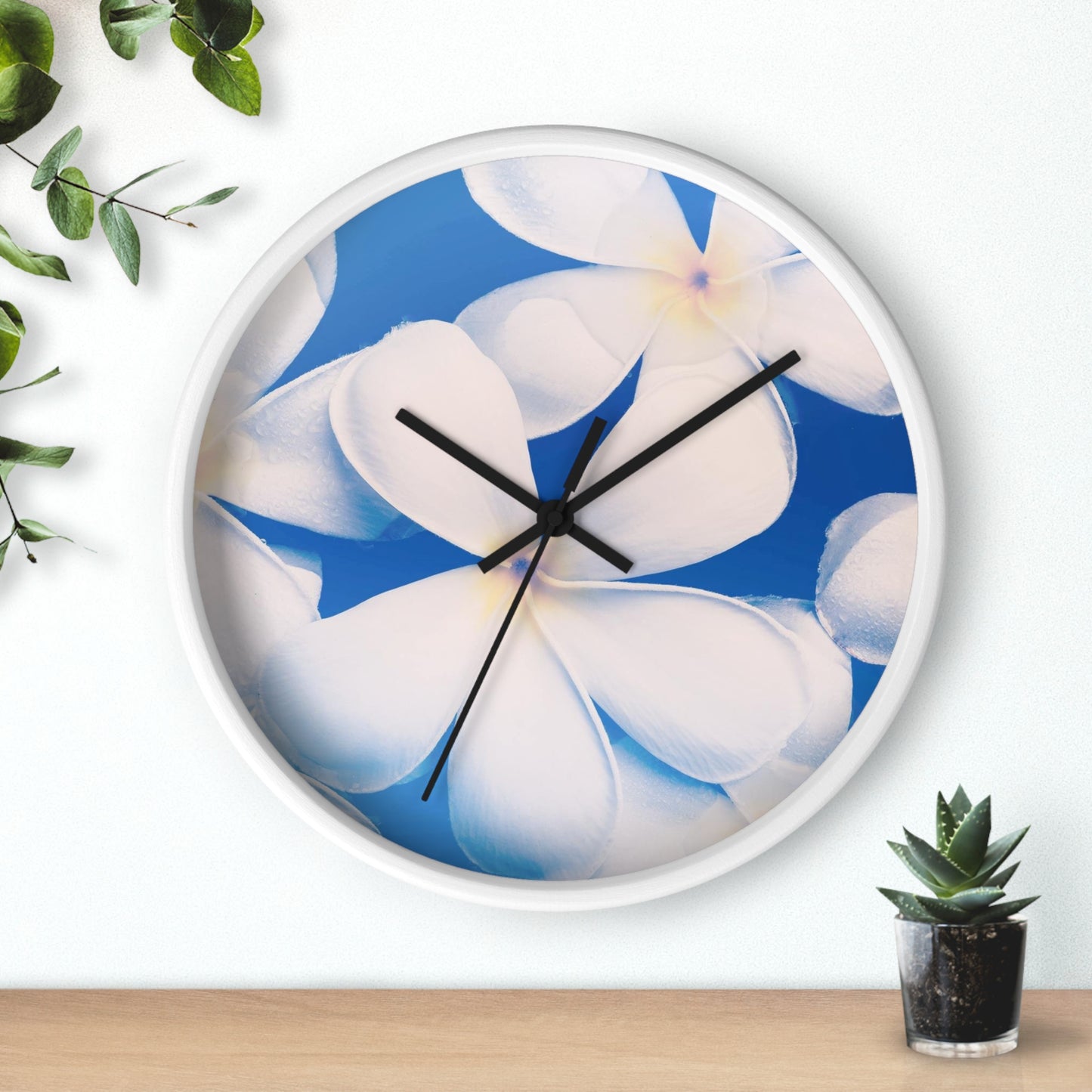 Serene Floral Wall Clock Perfect for Home Decor, Living Room