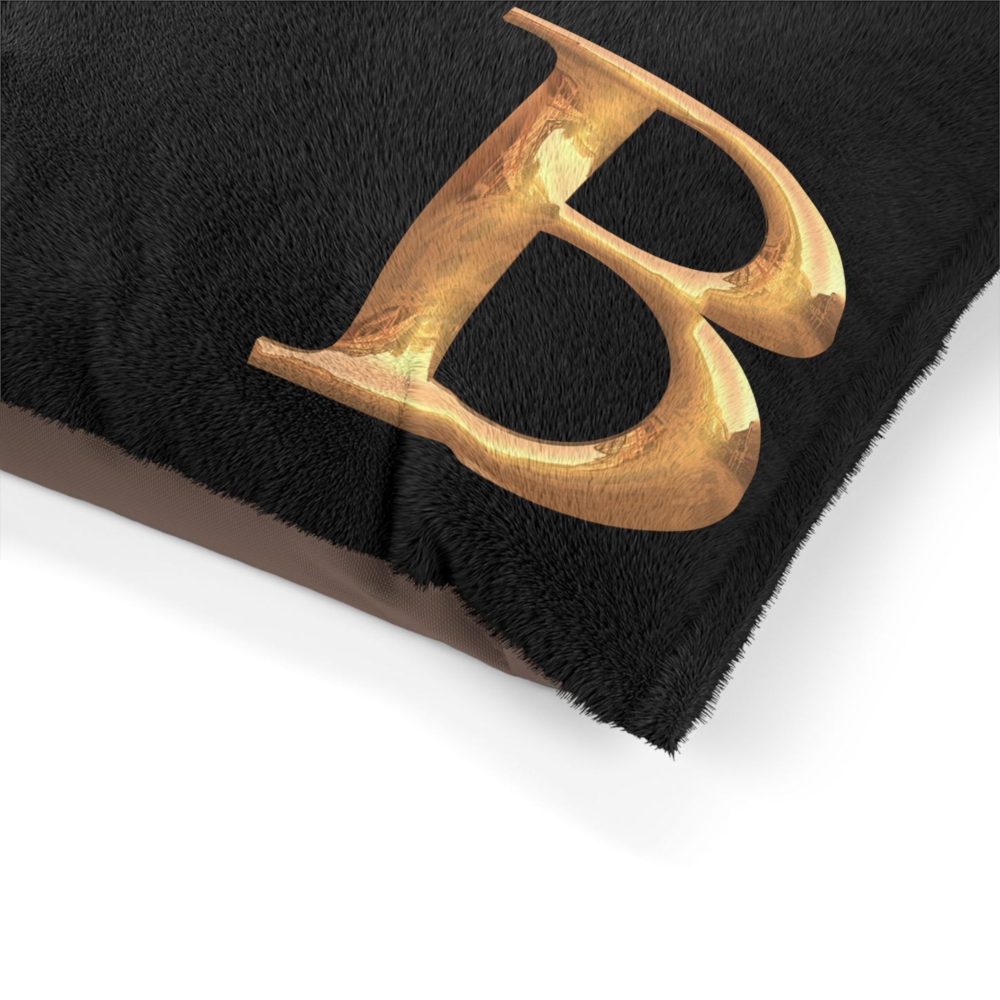 Personalized Pet Bed with Gold Letter Design, Cozy Dog Bed, Custom Cat Bed, Comfy Pet Mattress, Pet Gift for Dog Lovers