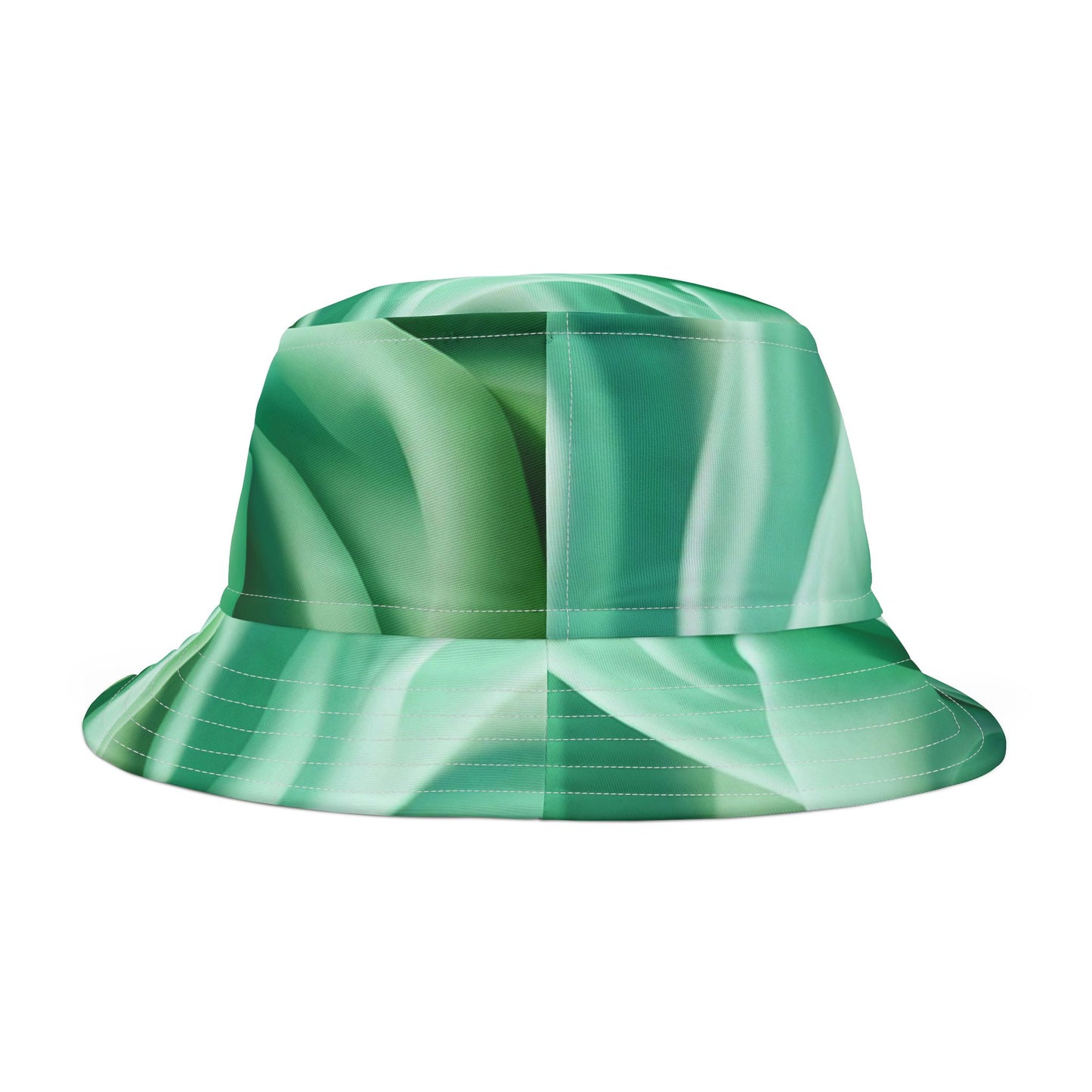 Stylish Green Swirl Bucket Hat | Summer Accessory, Beach Hat, Festival Wear, Unisex Headwear, Gift for Her/Him