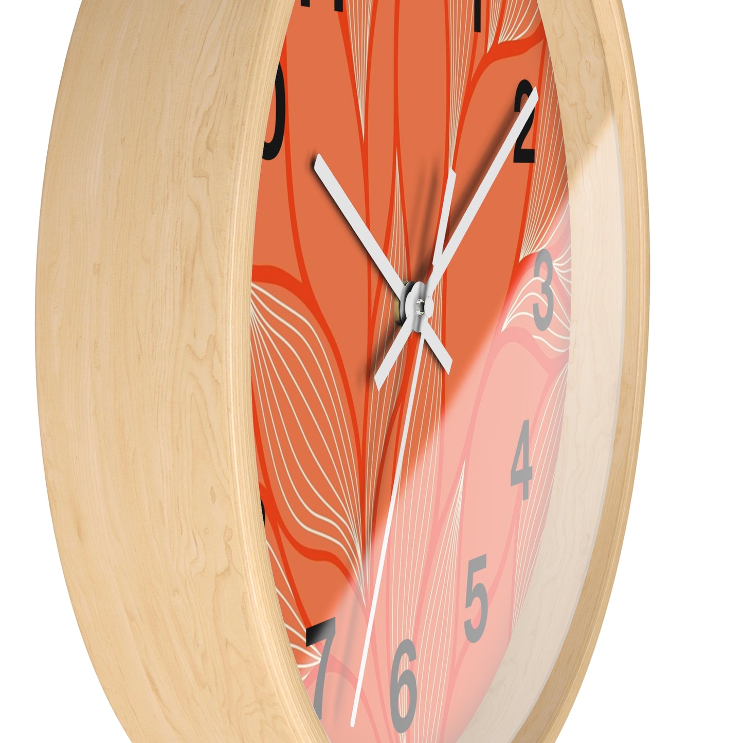 Modern Floral Wall Clock, Home Decor, Unique Timepiece, Boho Style, Office Decoration, Gift Idea