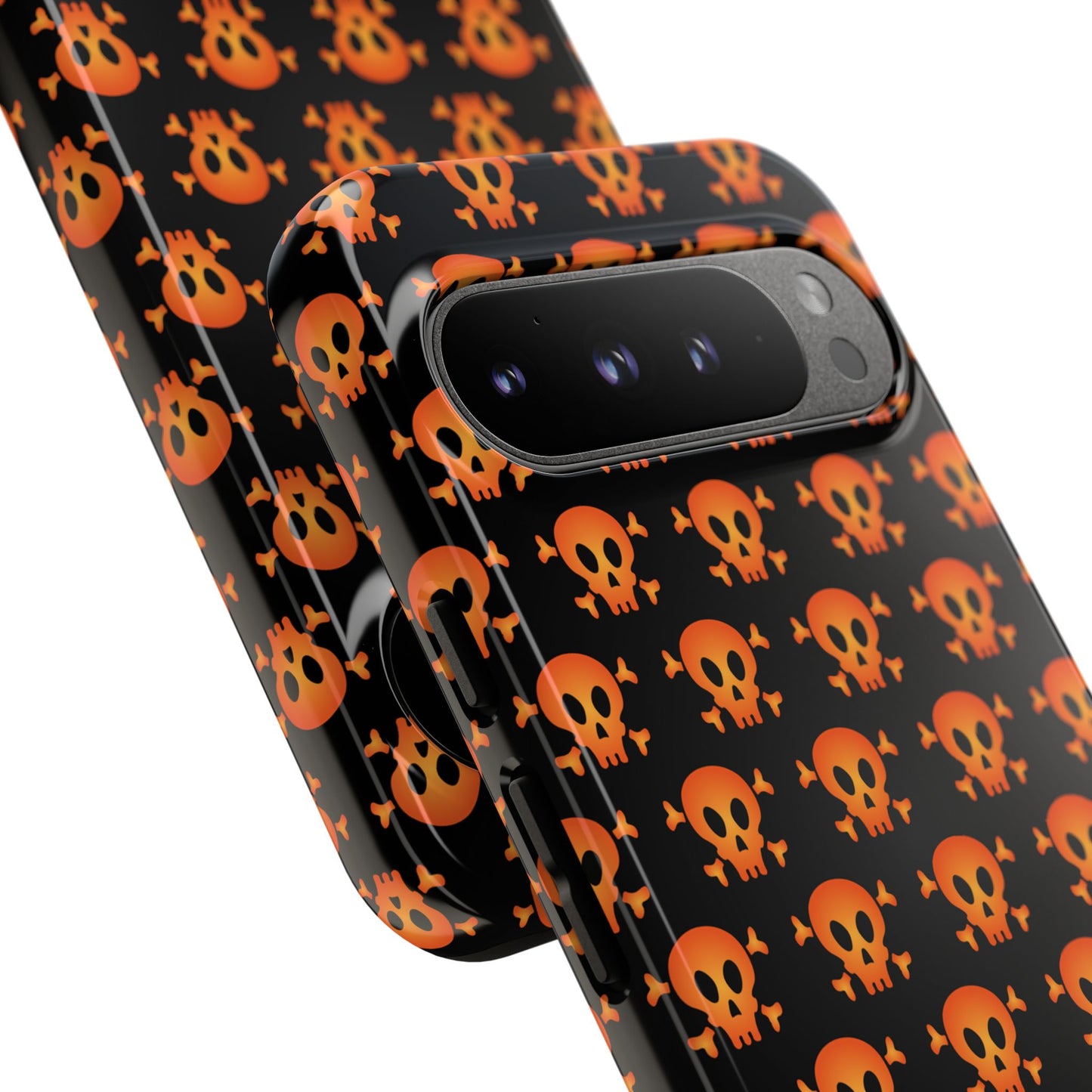 Halloween Skull Phone Case, Spooky Mobile Cover, Trick or Treat Accessory, Goth Gift, Skull Pattern Design