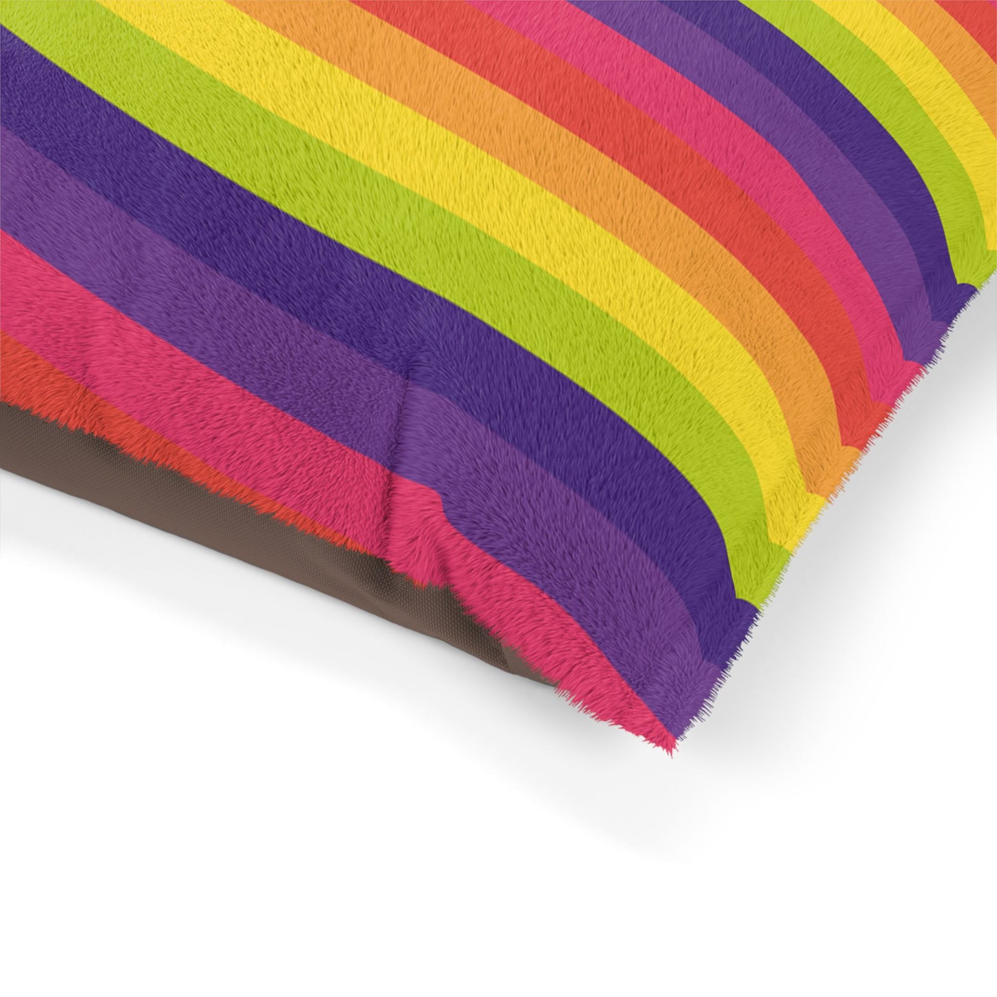 Cozy Rainbow Pet Bed, Cute Dog Bed, Colorful Cat Cushion, Soft Plush Pet Lounge, Unique Pet Gift for Holidays