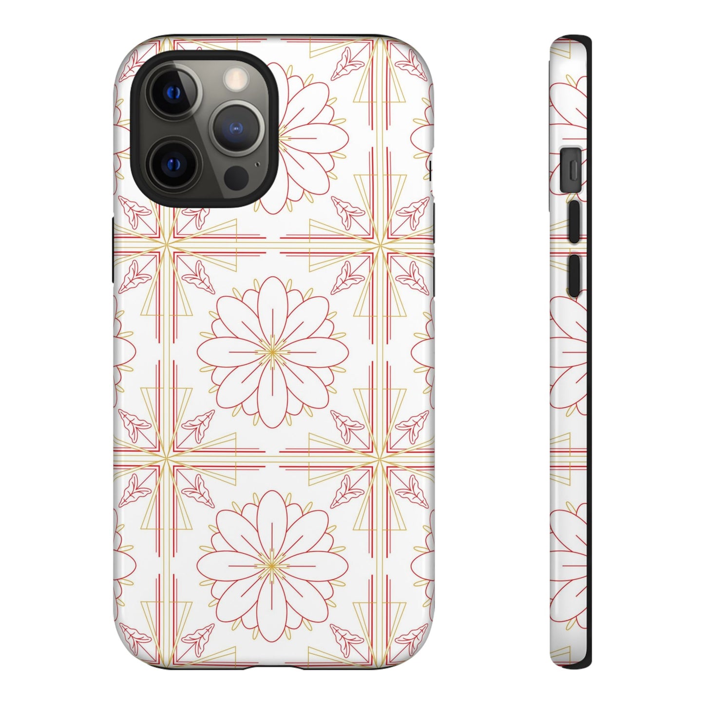 Floral Pattern Phone Case - Stylish Tough Case, Flower Design, Cute Mobile Cover, Phone Accessory, Gift for Her, Spring Style