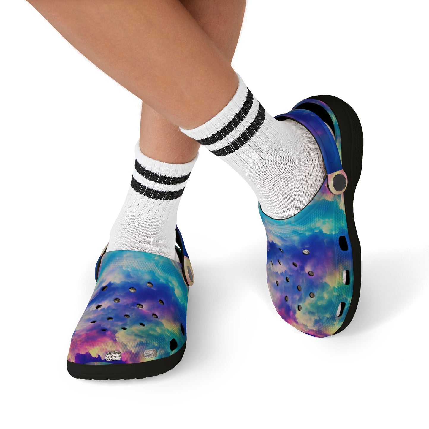 Colorful Kid's EVA Foam Clogs - Tie-Dye Waterproof Slip-Ons for Play, Summer, Parks, Beach, Joyful Footwear