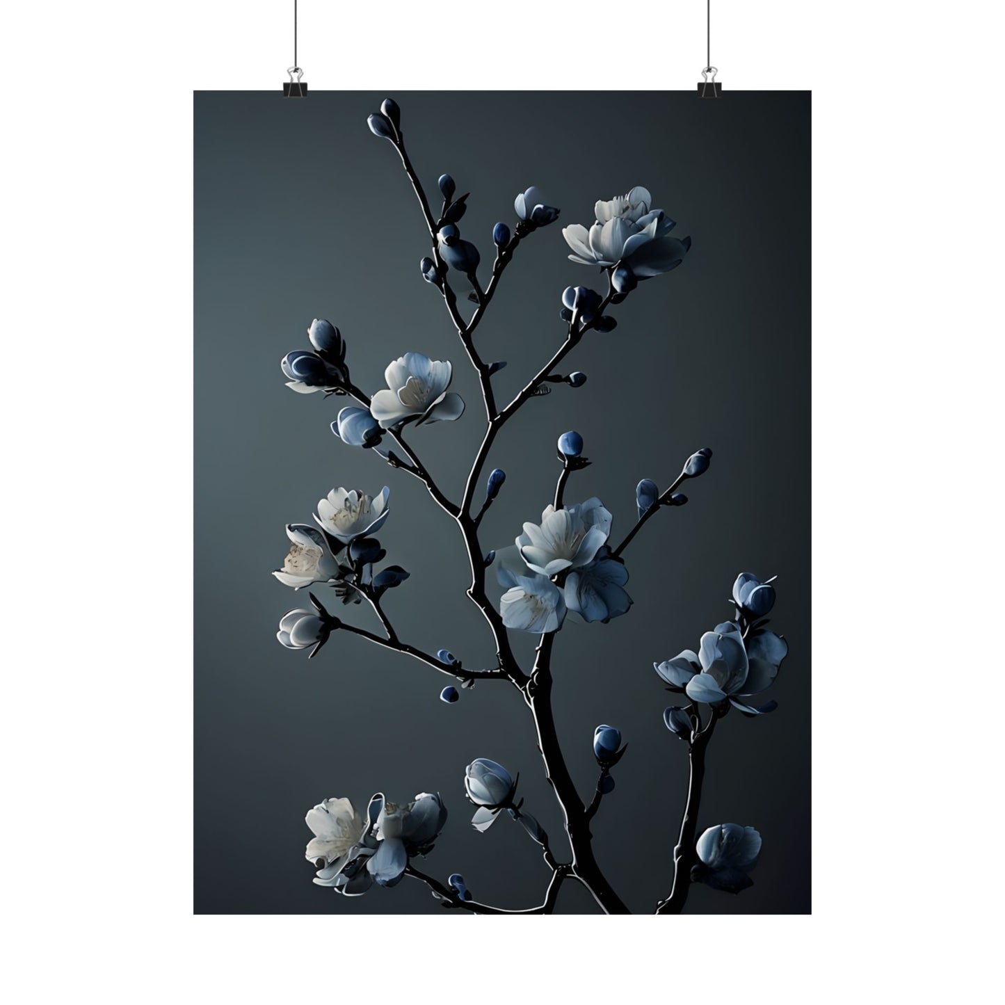 Elegant Floral Matte Vertical Posters, Vintage Wall Art, Modern Botanical Print