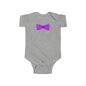 Purple Bow Infant Bodysuit, Cute Baby Onesie, Shower Gift, Baby Birthday Outfit, Newborn Clothing, Adorable Gift Idea
