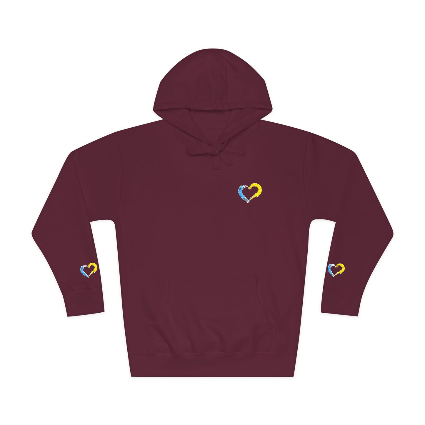 Colorful Heart Unisex Fleece Hoodie | Cozy Gift for Friends, Valentine's Day, Anniversary, Casual Wear, Spring Fashion