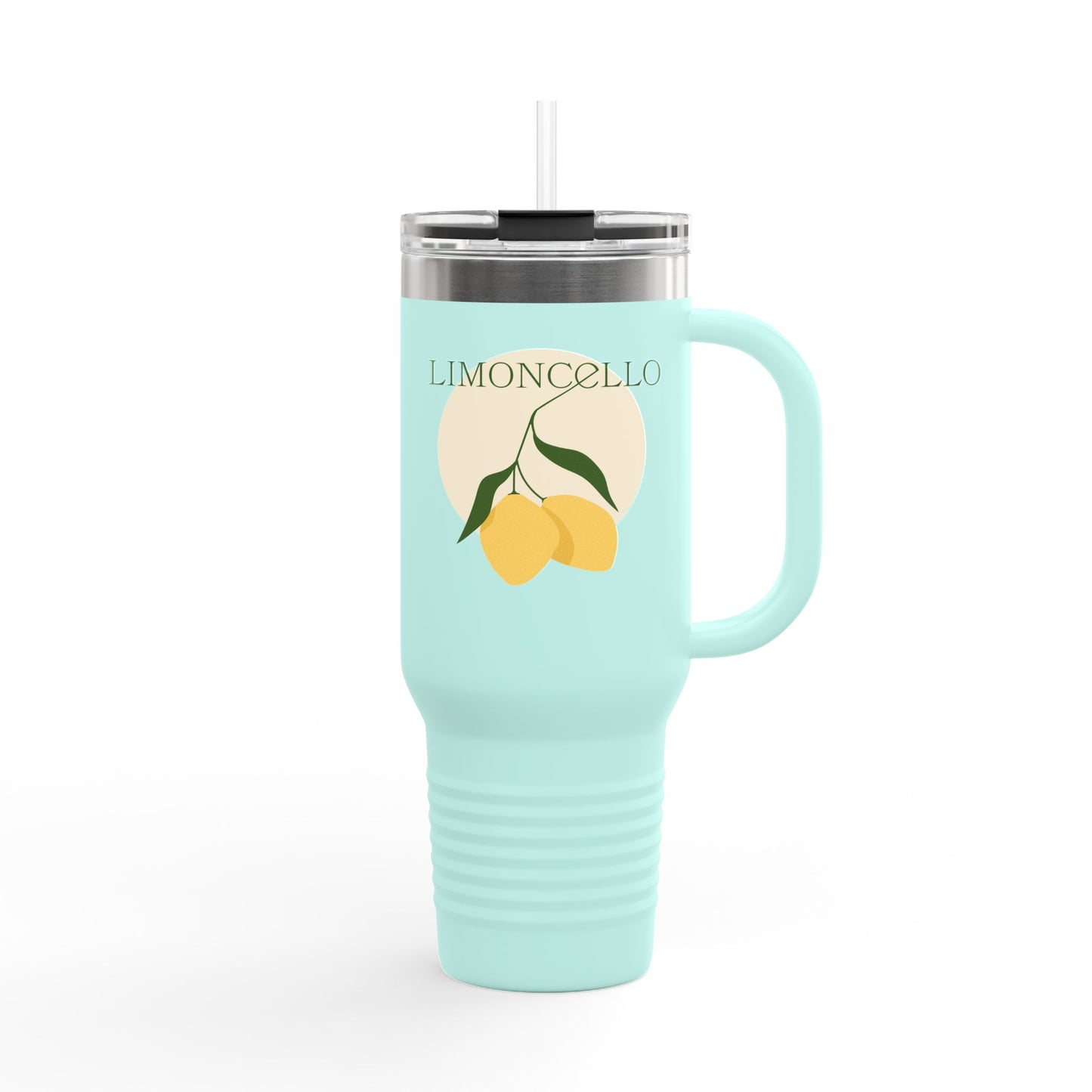 Limoncello Insulated Travel Mug, 40oz - Perfect for Road Trips, Summer Picnics, Camping, and Gift Ideas, Travel Mug for Lemon Lovers