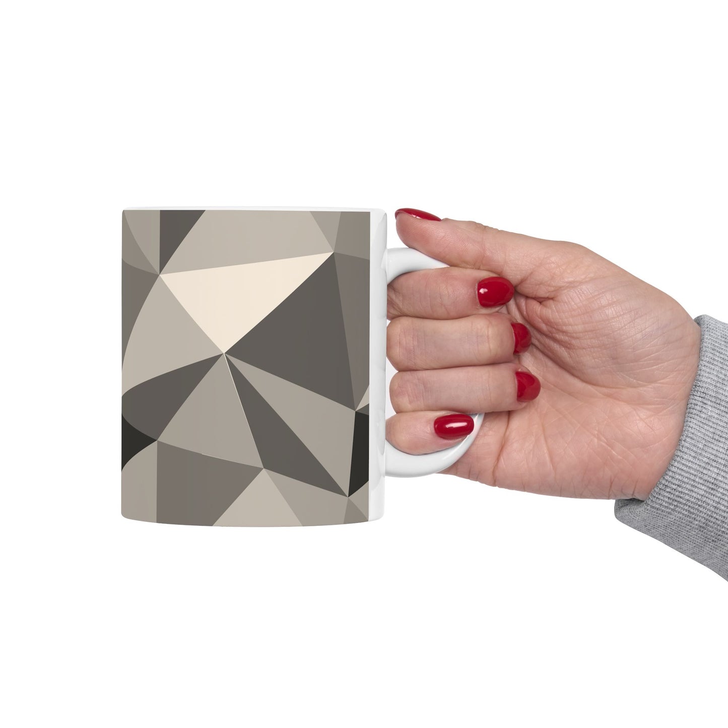 Geometric Pattern Ceramic Mug, Modern Home Decor, Coffee Lover Gift, Minimalist Kitchen Accessory, Unique Drinkware