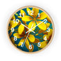 Vibrant Floral Wall Clock, Home Decor, Yellow Flowers, Gift for Her, Modern Design, Spring Aesthetic, Unique Timepiece