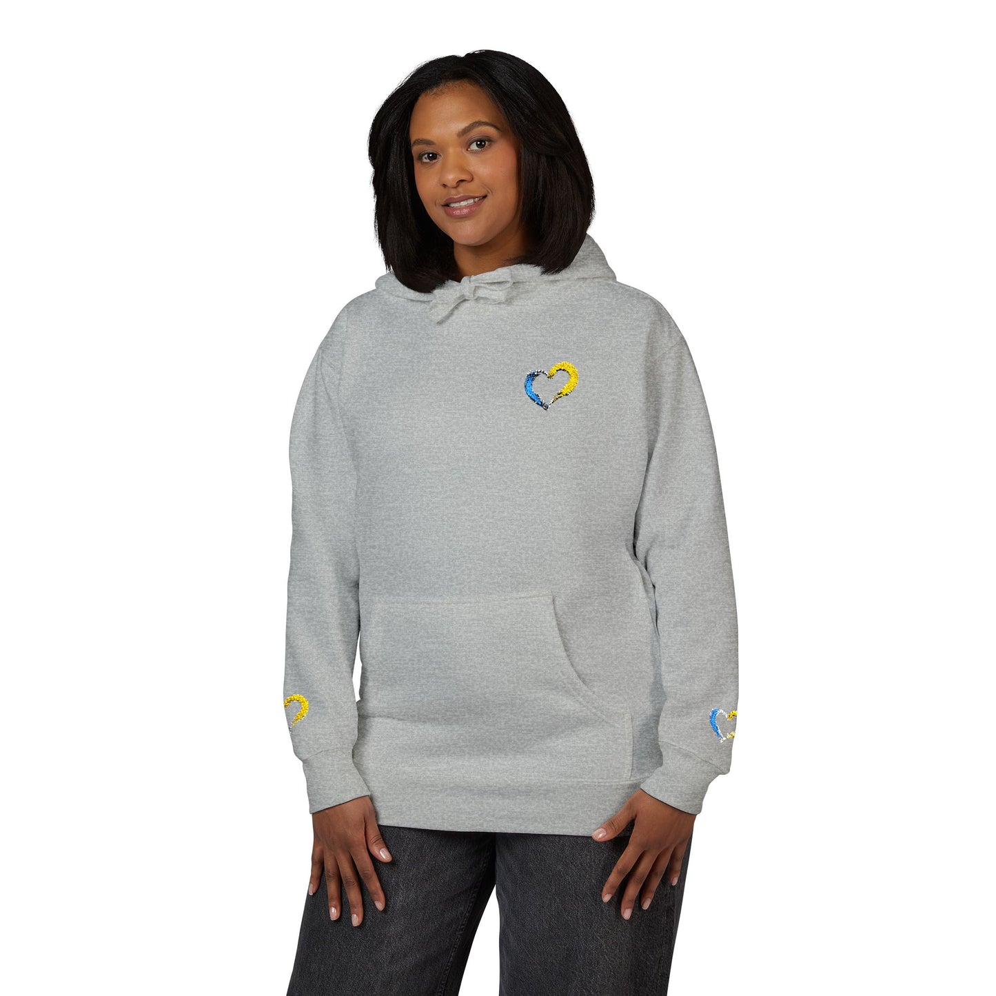 Colorful Heart Unisex Fleece Hoodie | Cozy Gift for Friends, Valentine's Day, Anniversary, Casual Wear, Spring Fashion