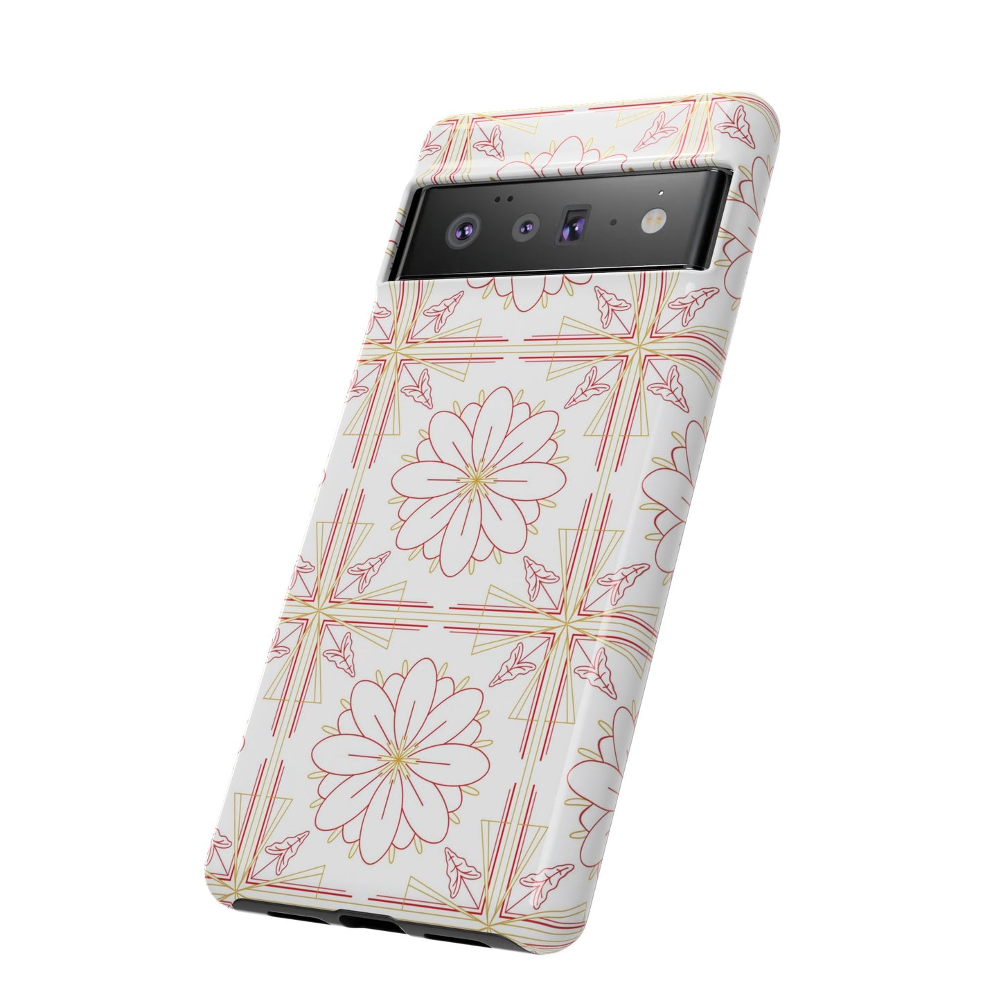 Floral Pattern Phone Case - Stylish Tough Case, Flower Design, Cute Mobile Cover, Phone Accessory, Gift for Her, Spring Style