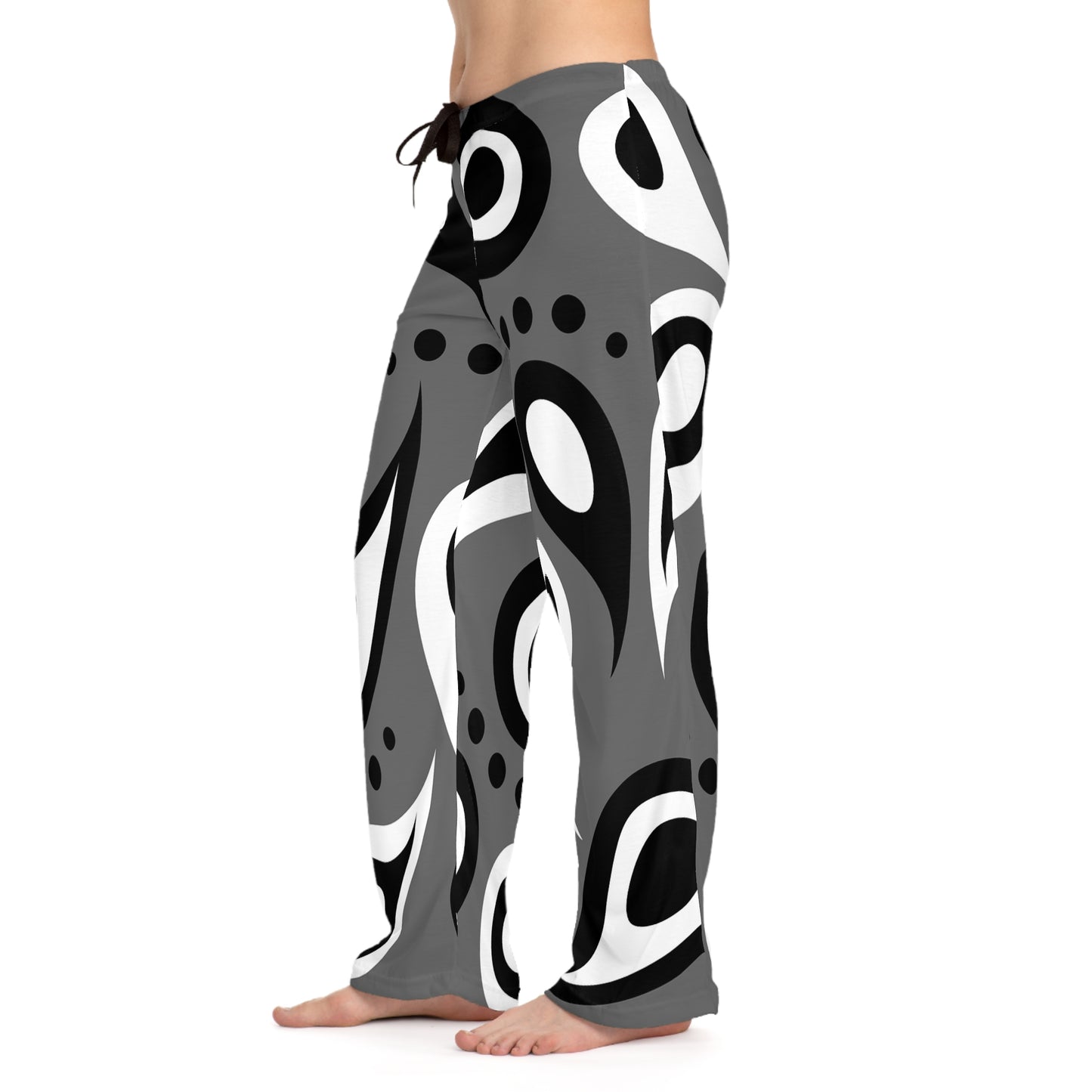 Trendy Women's Pajama Pants - Monochrome Bohemian Lounge Wear