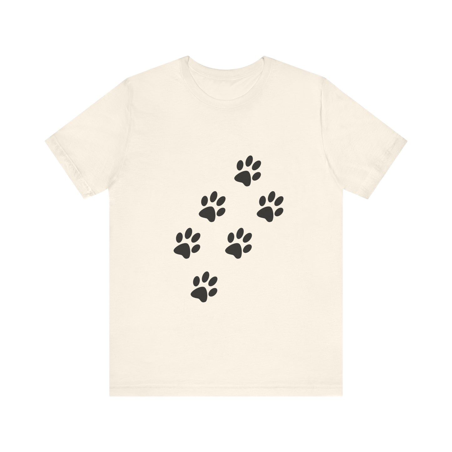 Paw Print Short Sleeve Tee | Unisex Animal Lover Shirt, Pet Owner Gift, Casual Wear, Gifts for Dog Lovers, Comfortable T-Shirt