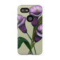 Floral Phone Case - Tough Cases, Purple Flower Design, Cell Phone Accessories, Gift for Her, Nature Lover Essentials