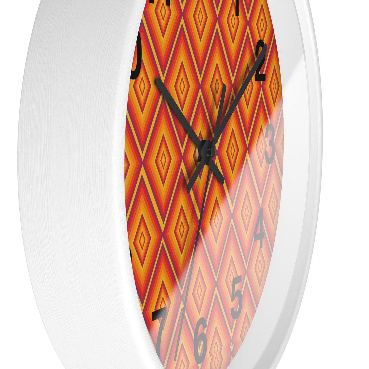 Retro Geometric Wall Clock, Vibrant Home Decor Clock, Modern Wall Art for Living Room, Unique Gift for Housewarming, Kid's Room