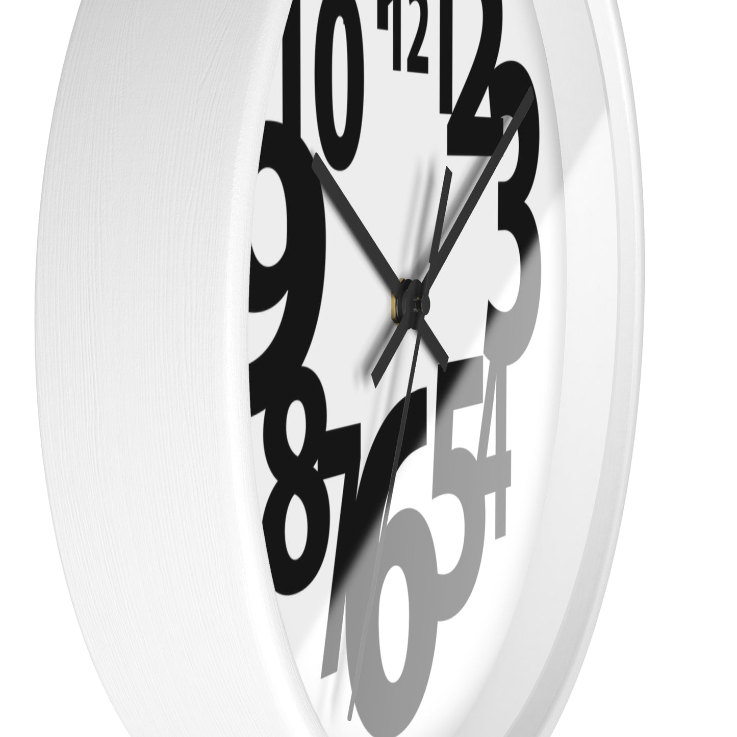 Modern Black and White Wall Clock, Minimalist Home Decor, Office Timer, Gift for Him/Her, Stylish Timepiece