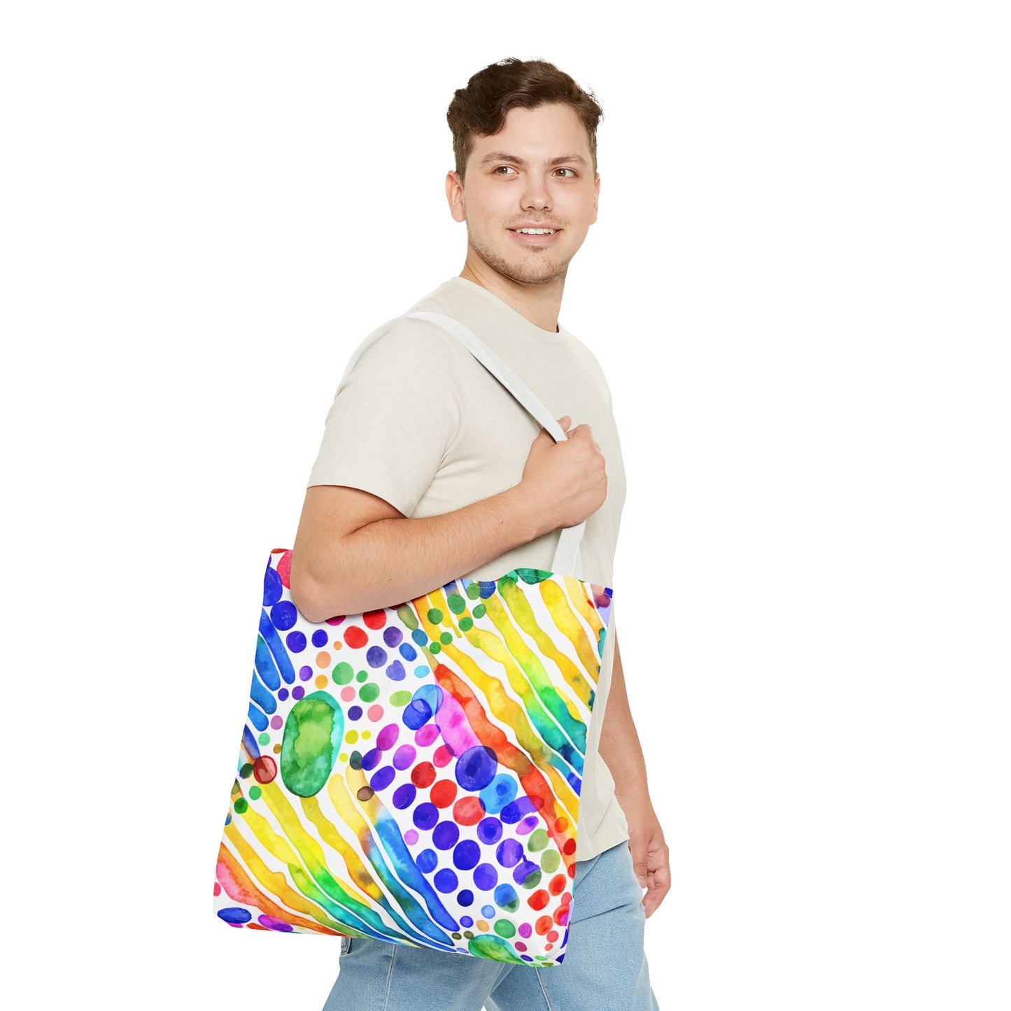 Colorful Abstract Tote Bag, Beach Bag, Shopping Bag, Summer Accessory
