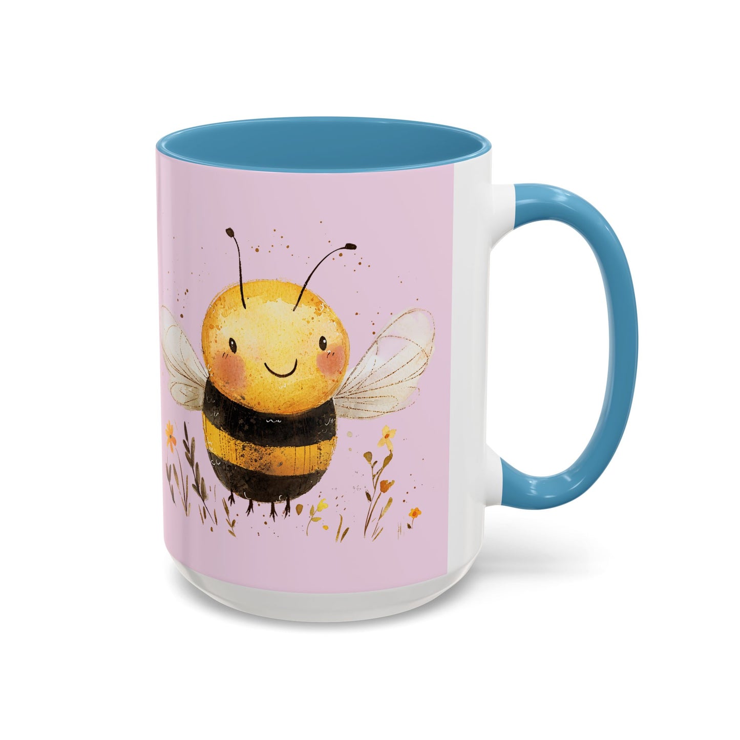Cute Bee Accent Coffee Mug for Nature Lovers, Fun Bee Design, Gift for Friends, Bee Themed Kitchenware, Bee Lover's Mug