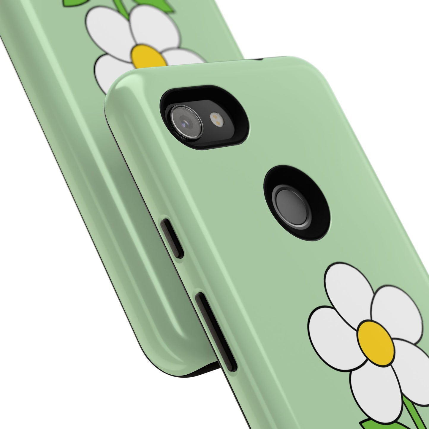 Floral Phone Case - Tough Cases for Nature Lovers, Cute Green Flower Design, iPhone Cover, Gift for Her, Spring Accessories