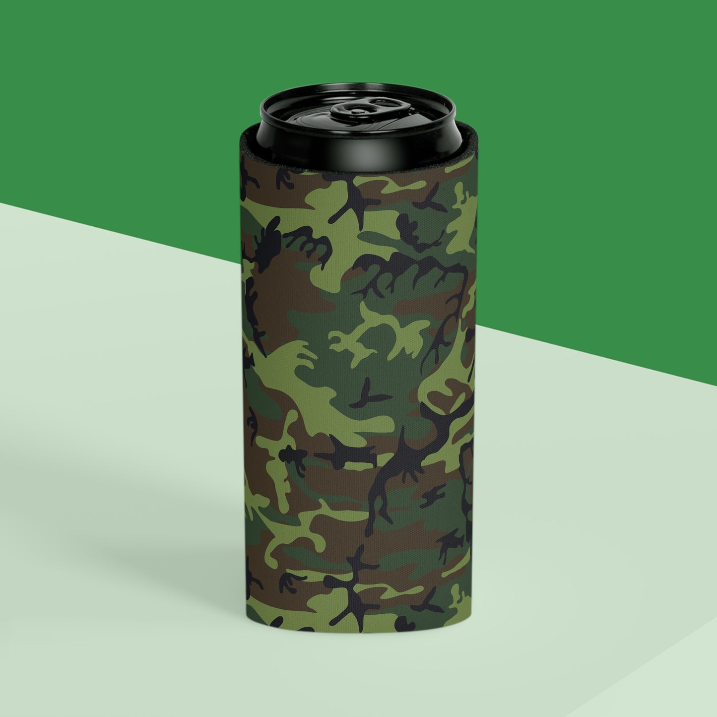 Camouflage Can Cooler, Outdoor Party Drink Sleeve, Camping Accessories, Military Style Beverage Insulator, BBQ Gift, Tailgate Essential