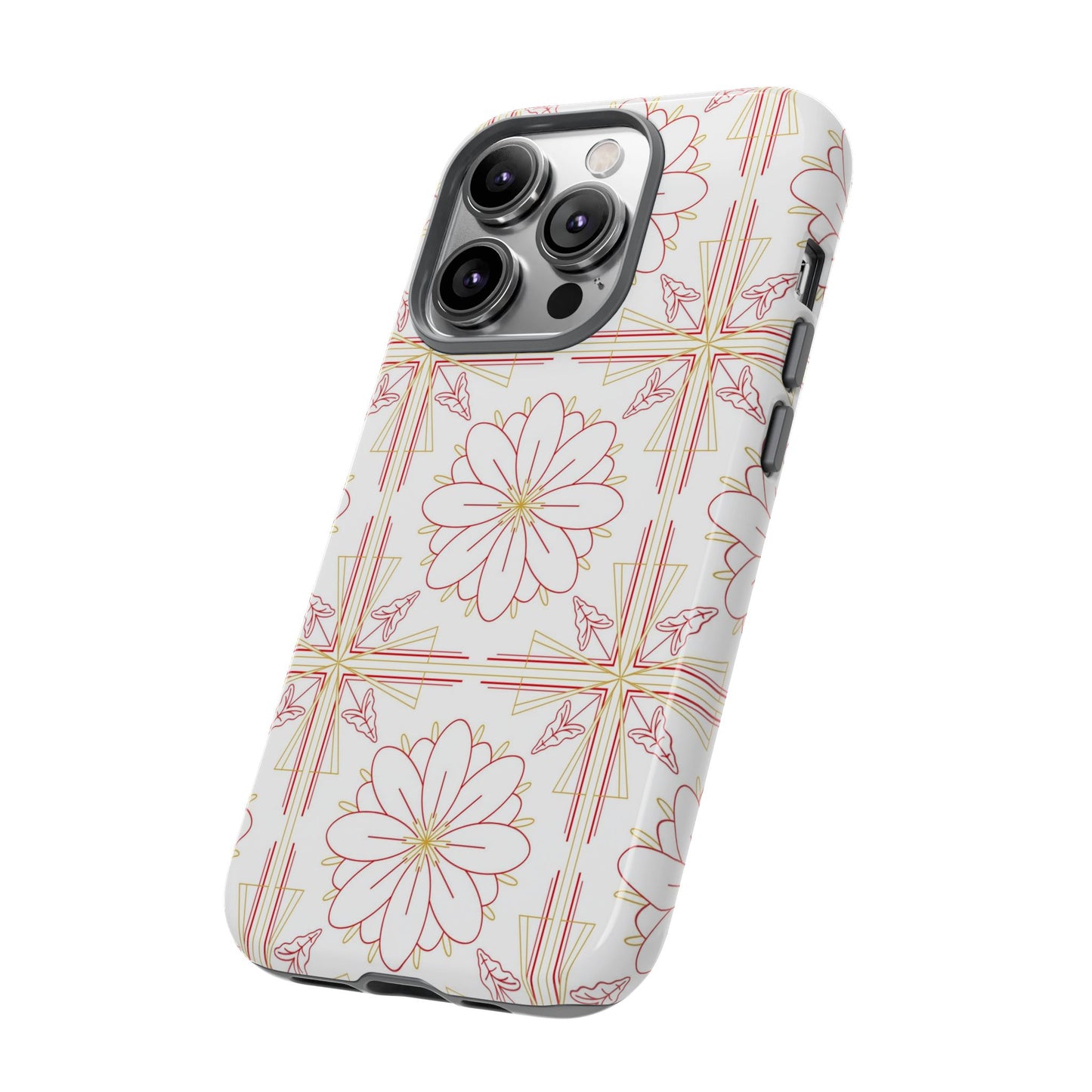 Floral Pattern Phone Case - Stylish Tough Case, Flower Design, Cute Mobile Cover, Phone Accessory, Gift for Her, Spring Style