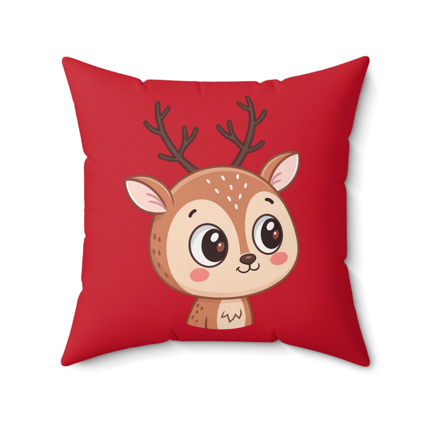 Adorable Reindeer Pillow, Cute Holiday Decor, Soft Accent Cushion, Cozy Christmas Gift, Festive Home Accessories, Kids Room Decoration