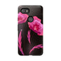 Floral iPhone Case | Tough Cases with Pink Poppy Design, Elegant Flower Phone Cover, Gift for Her, Spring Accessories, Chic Tech