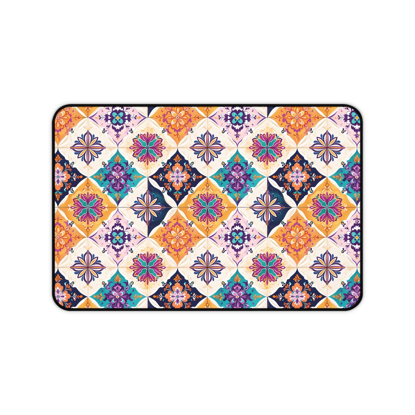 Colorful Geometric Desk Mat - Vibrant Office Decor