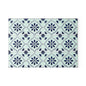 Floral Tile Glass Cutting Board — Blue Patterned Kitchen Trivet
