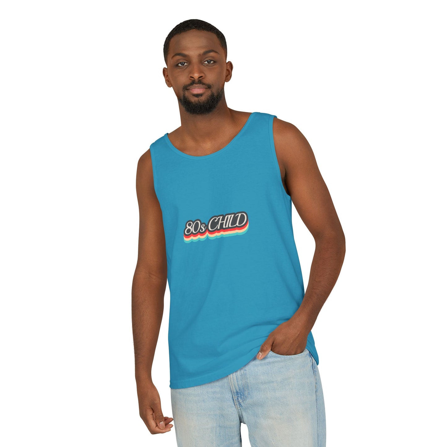80s Child Unisex Tank Top | Retro Summer Wear, Vintage Style Shirt, Gift for 80s Lovers, Bohemian Fashion, Nostalgic Apparel