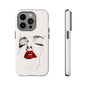 Stylish Phone Case with Artistic Lip Design, Femme Tech Accessory, Trendy Device Cover, Gift for Her, Unique Phone Accessories
