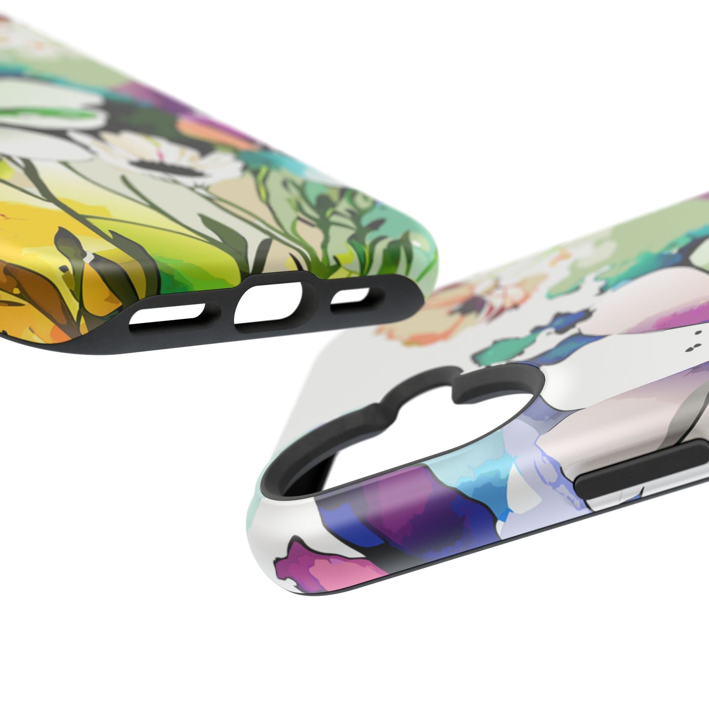 Floral Watercolor Magnetic Phone Case — Impact‑Resistant Protective Cover