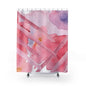 Pink Watercolor Abstract Shower Curtain — Soft Pastel Bathroom Decor