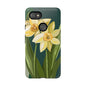 Floral Phone Case - Yellow Daffodil Design, Tough Phone Cover, Spring Decor, Floral Gift, Nature-Inspired Accessories