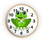 Frog Wall Clock - Whimsical Green Frog Design, Cute Home Decor, Kids Room, Animal Lover Gift, Fun Timepiece