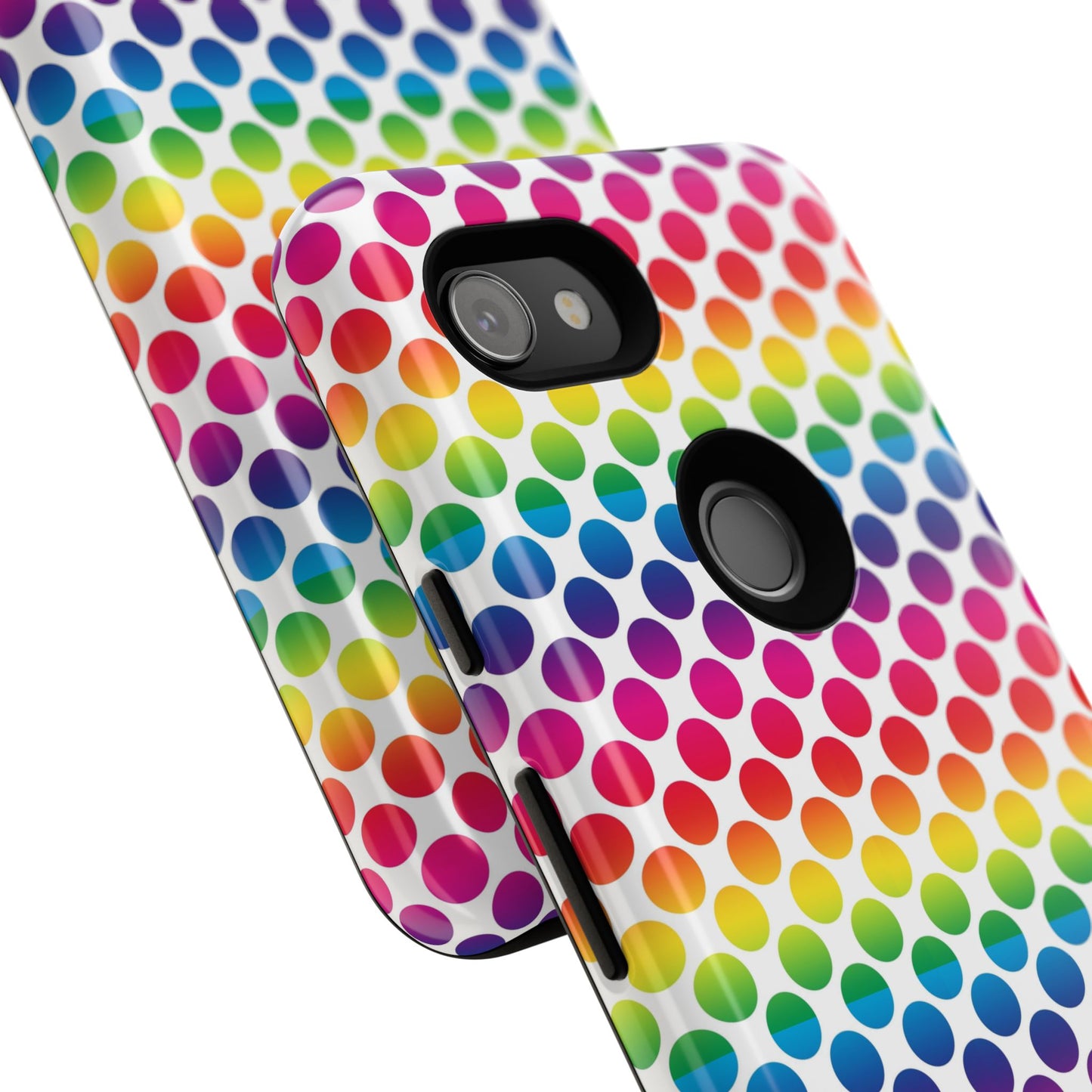 Rainbow Dot Phone Case, Colorful Phone Cover, Fun Phone Accessory, Gift for Friends, Trendy Mobile Case