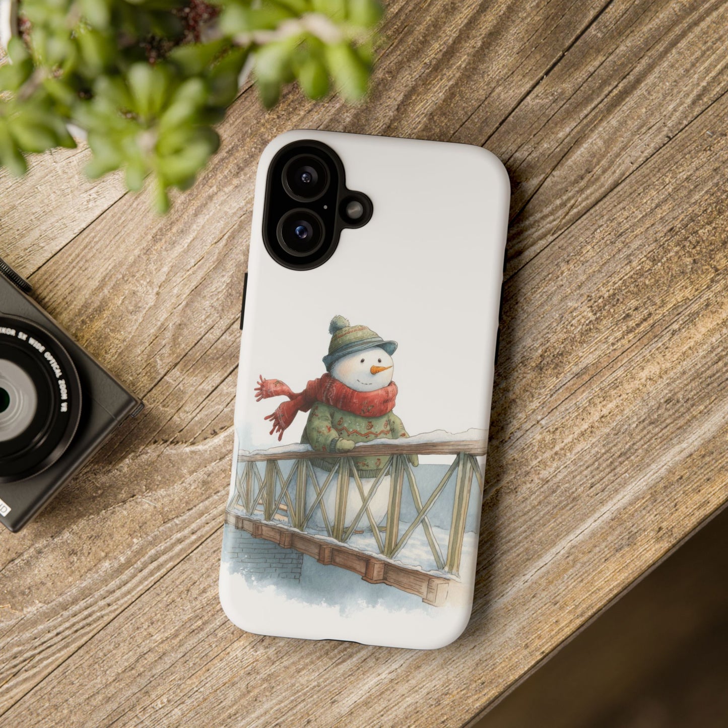 Snowman Phone Case – Winter Holiday Gift, Cute Snowman Design, Winter Accessories, Protective Phone Case, Unique Christmas Present