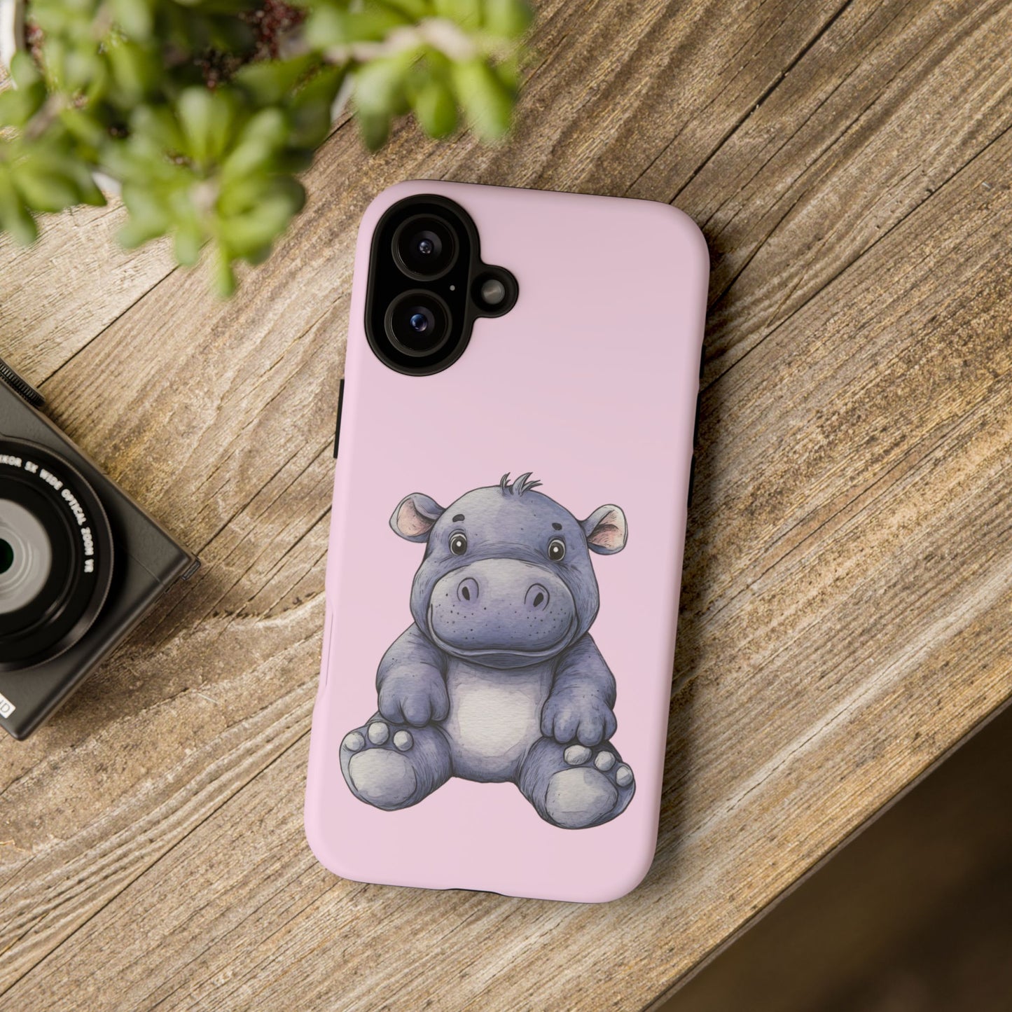 Cute Hippo Phone Case - Tough Cases, Animal Phone Cover, Kawaii Accessories, Gifts for Kids, Unique Tech Gear