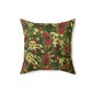 Festive Floral Throw Pillow | Christmas Decor, Holiday Cushion, Gift for Home, Seasonal Accent Pillow, Cozy Living Room