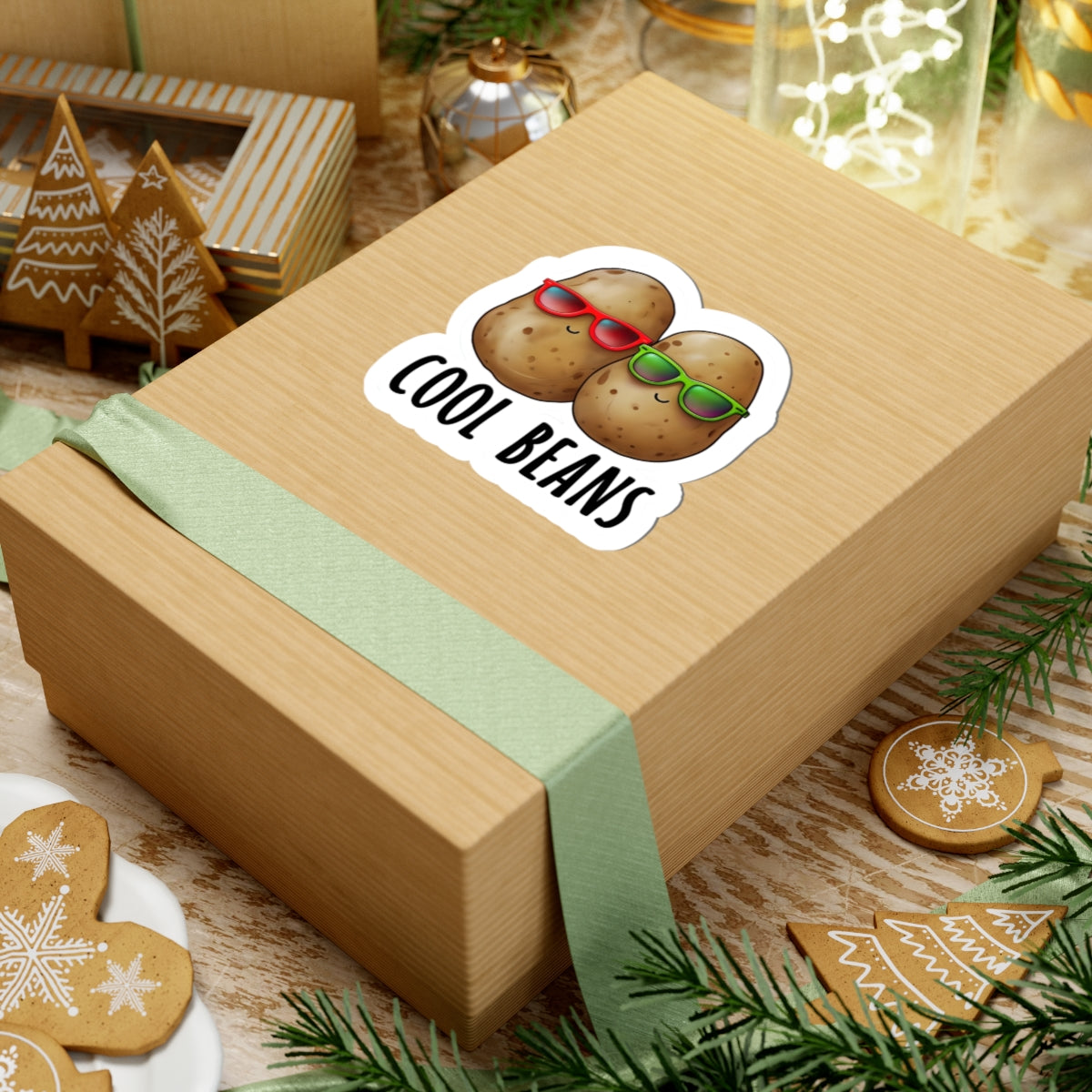 Cool Beans Potato Stickers, Funny Car Decals, Cute Laptop Stickers