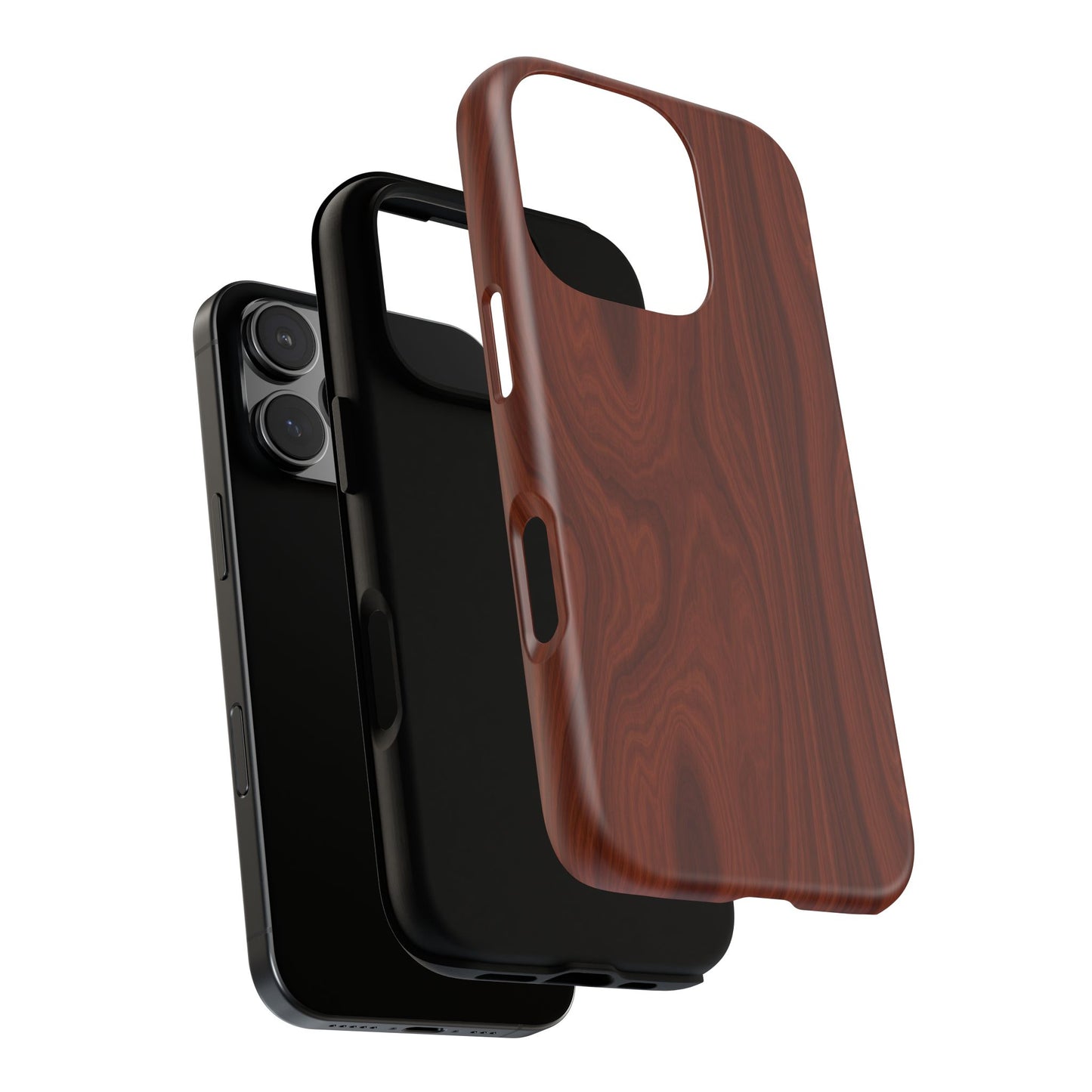 Wood Grain Phone Case, Stylish Tough Cases, Nature-Inspired Protective Cover, Unique Gifts for Him and Her, Eco-Friendly Tech Accessory
