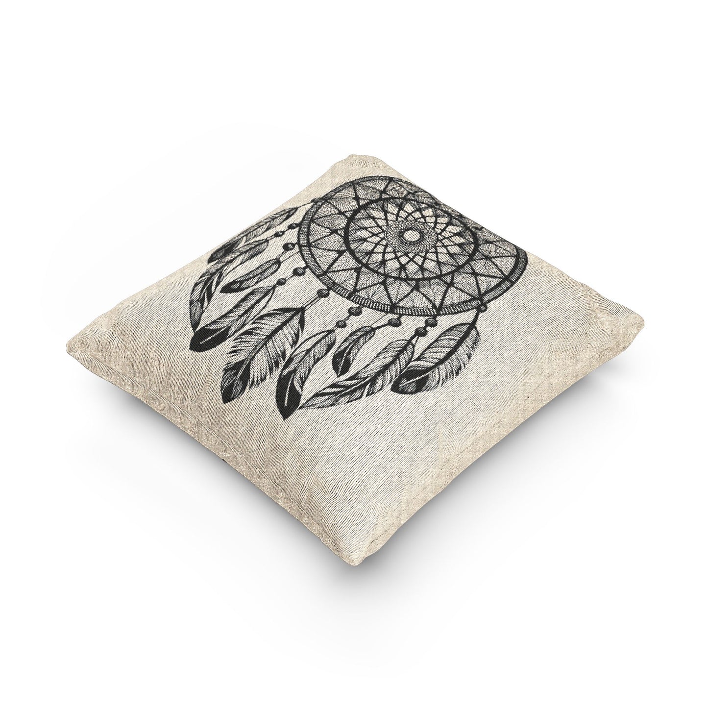 Boho Dreamcatcher Woven Pillow - Cozy Decor for Spiritual Spaces