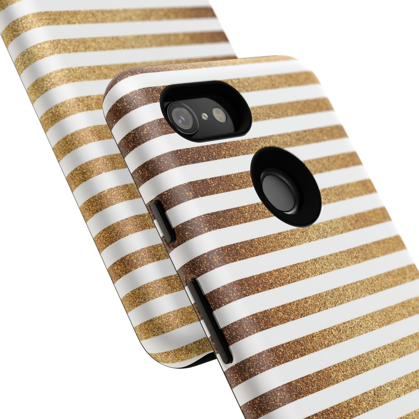 Glamorous Gold Striped Phone Case | Tough Cases, Stylish Phone Cover, Chic Accessories, Gift for Her, Fashionable Tech
