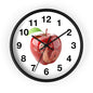 Whimsical Apple Wall Clock, Fun Kids Decor, Nursery Wall Accent, Tick Tock, Gift for Children, Playful Home Decor, Educational Timer