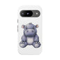 Cute Hippo Phone Case, Unique Tough Cases, Animal Lover Gift, Cute Animal Design, Baby Animal Phone Accessory