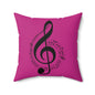 Musical Notes Decorative Pillow, Cozy Home Decor, Gift for Music Lovers, Soft Cushion for Living Room, Fun Accent Pillow