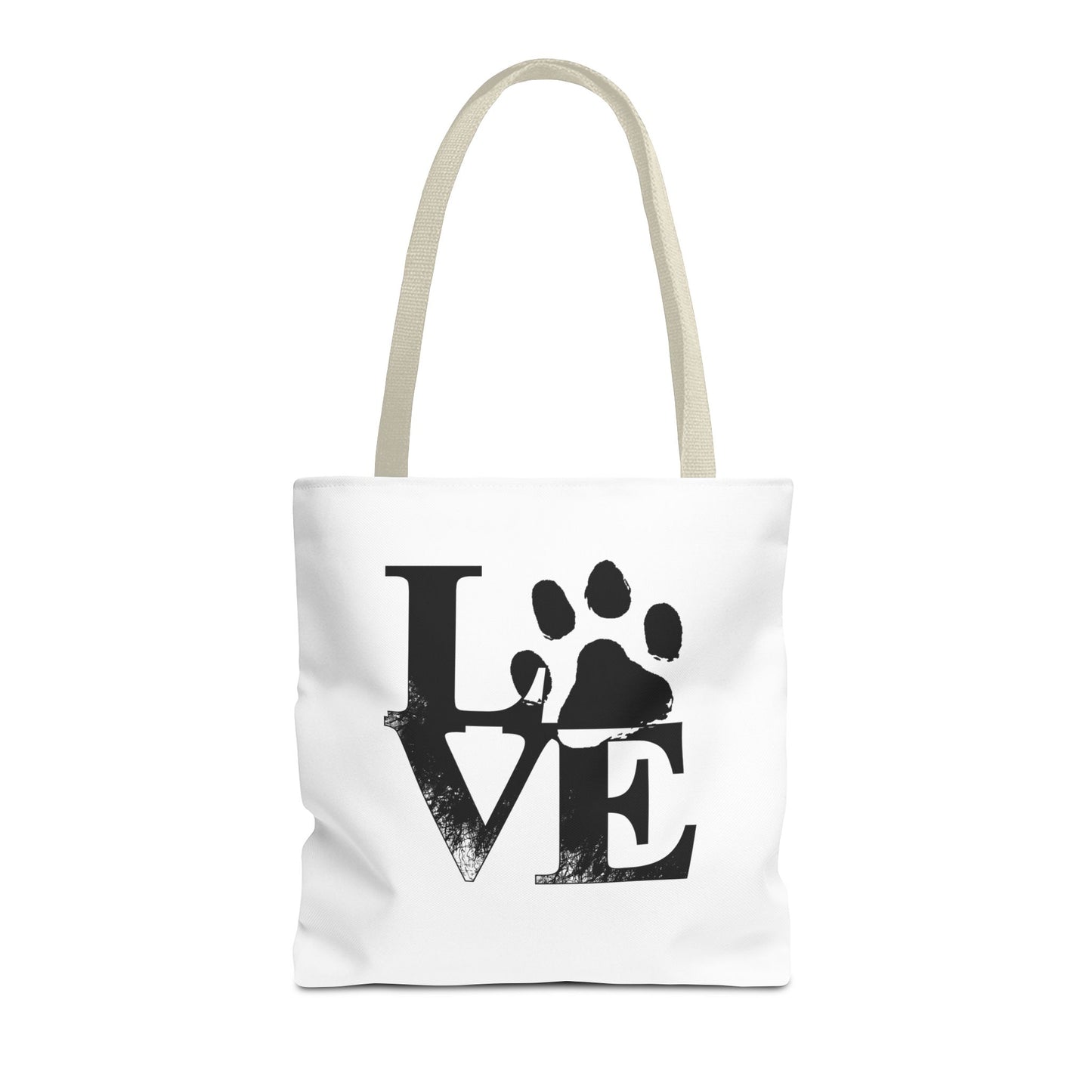 Love Paw Print Tote Bag, Pet Lover's Gift, Eco-Friendly Shopping Bag, Animal Rescue Fundraiser, Personalized Pet Tote