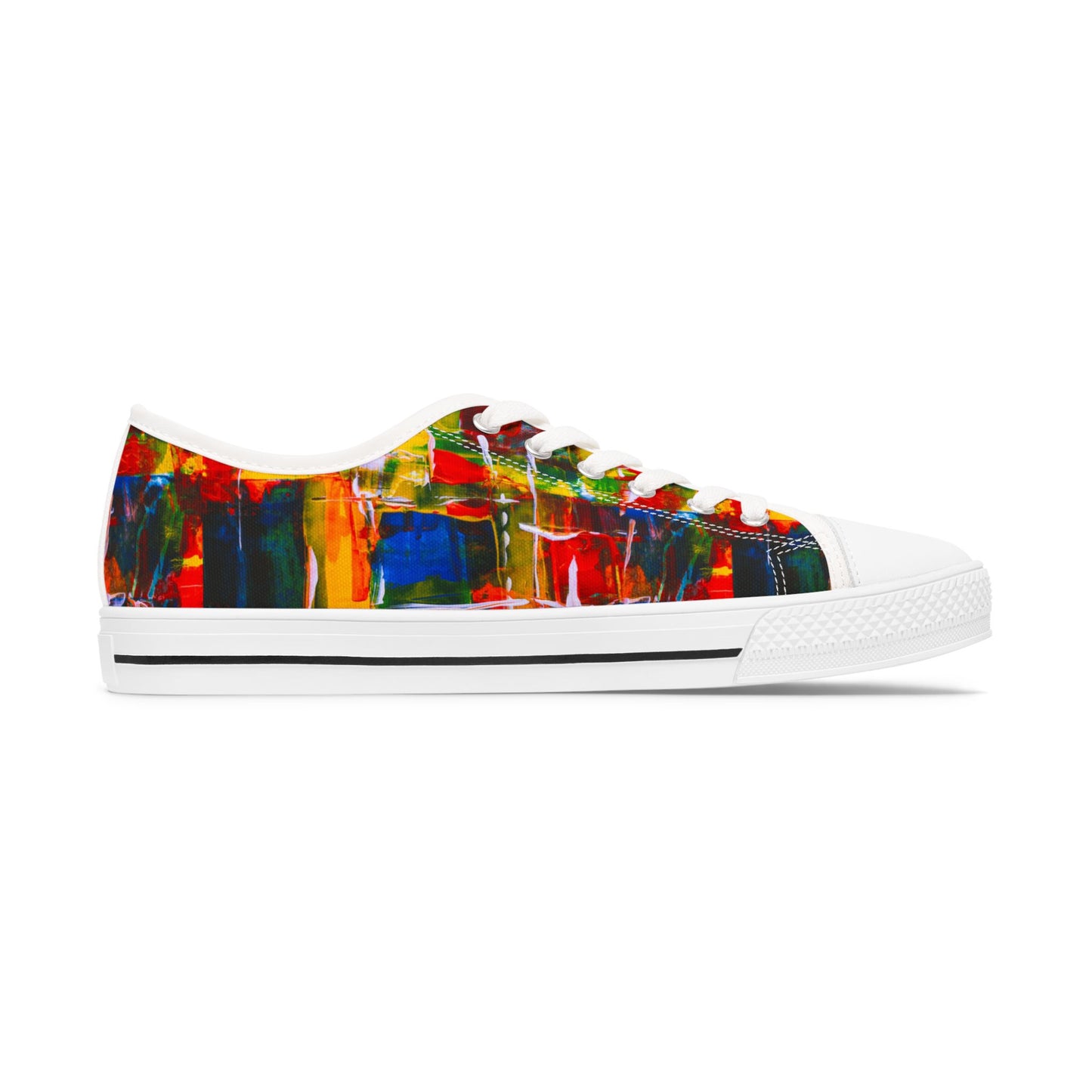 Abstract Color Splash Low Top Sneakers