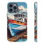 Colorful Fishing Boat Phone Case | Nautical Gift, Marine Design, Coastal Aesthetic, Summer Vibes, Sea Lover's Accessory